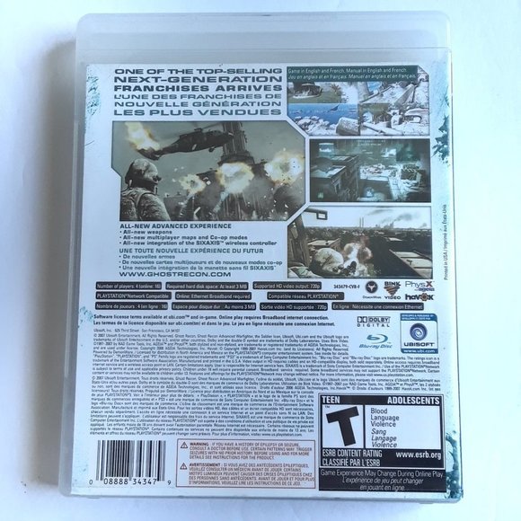 Tom Clancy Playstation 3 Games Ghost Recon Advanced Warfighter and End War - Picture 3 of 10